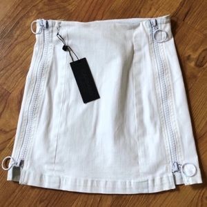 Carmar white denim skirt
